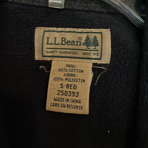 VINTAGE L.L. Bean Shacket Men's Navy Blue Plaid Fleece Line Button Jacket Size S - Picture 8 of 11